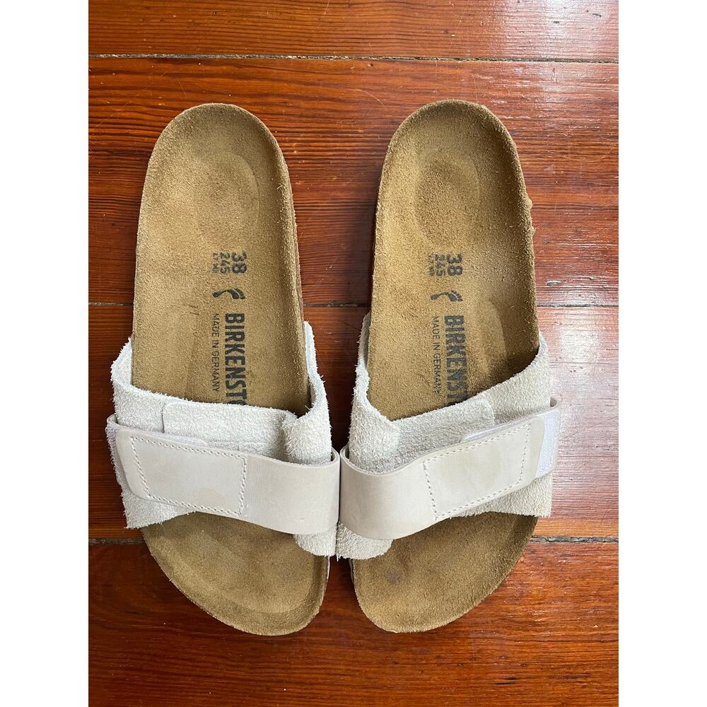 Birkenstock Madrid Taupe Suede Slide Sandals EU 38 US 7 Comfort